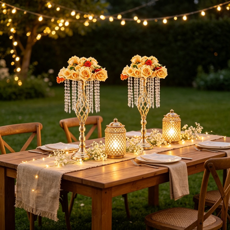 Elegancki, wysoki, złoty krysz – Florist Supply Vases recenzja i cena